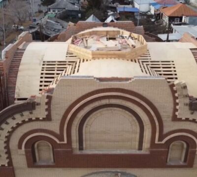 Строительство свода главного придела храма (фото и видео)